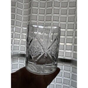 Dewar's Whisky/Scotch Rocks Glass - Embossed Trefoil Celtic Truth Knot Set Of 2